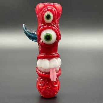 Red UV Reactive Chillum