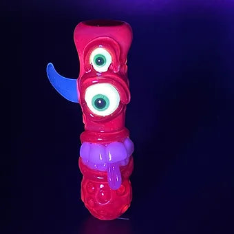 Red UV Reactive Chillum