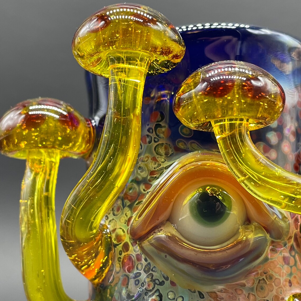Yellow mushroom shot glass