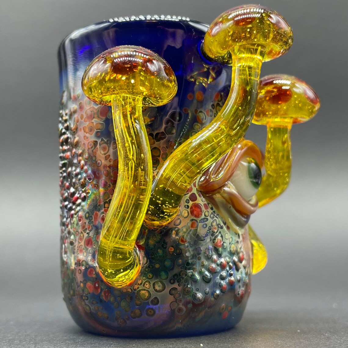 Yellow mushroom shot glass