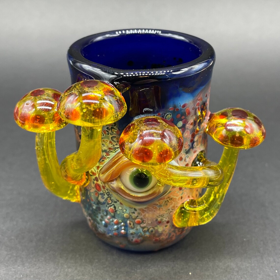 Yellow mushroom shot glass