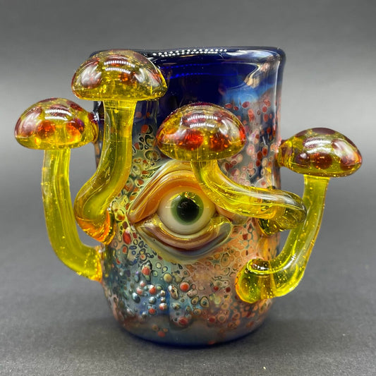 Yellow mushroom shot glass