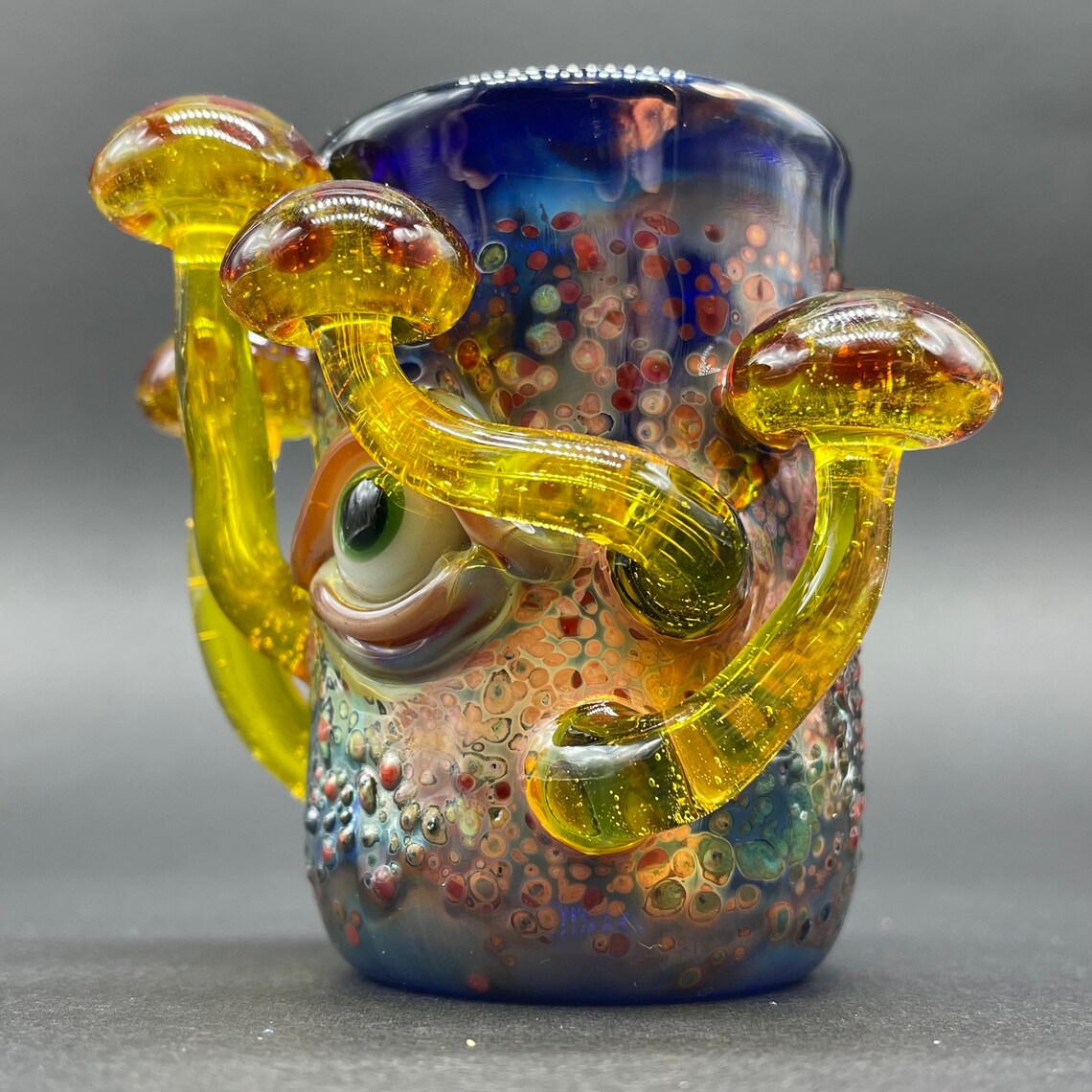 Yellow mushroom shot glass