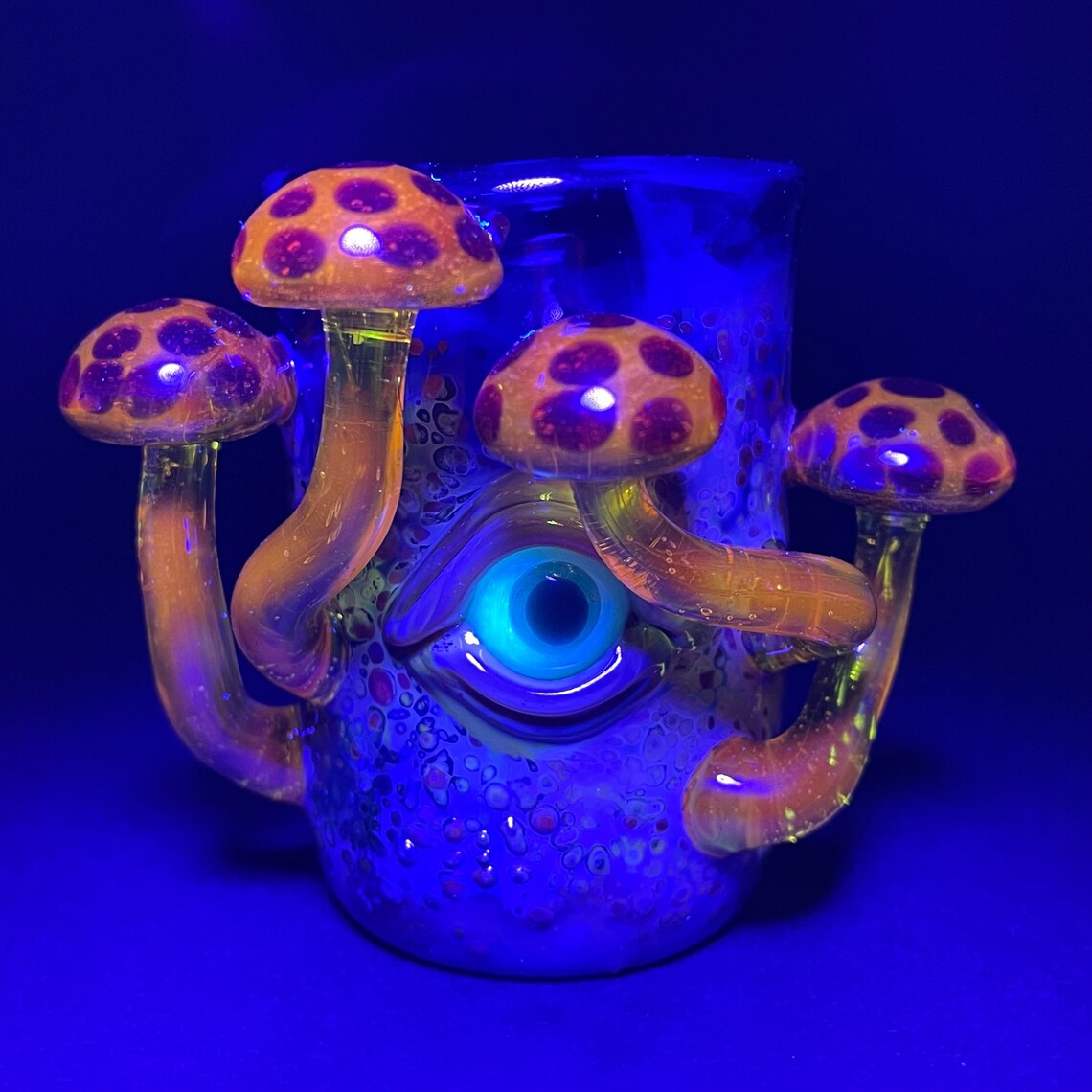 Yellow mushroom shot glass