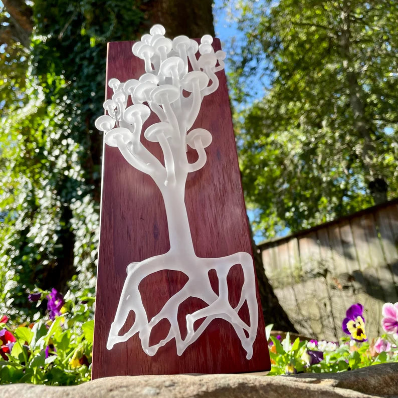 Mushroom wall sculpture