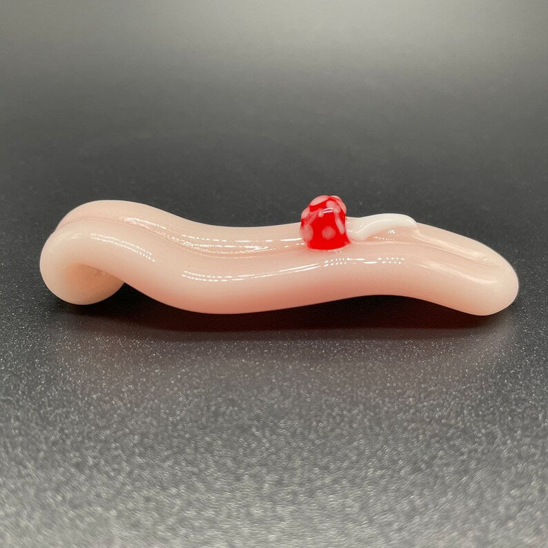 Glass mushroom Tongue pendant
