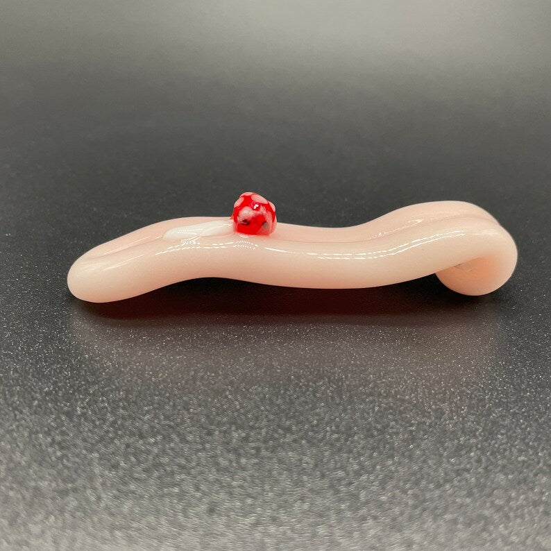 Glass mushroom Tongue pendant