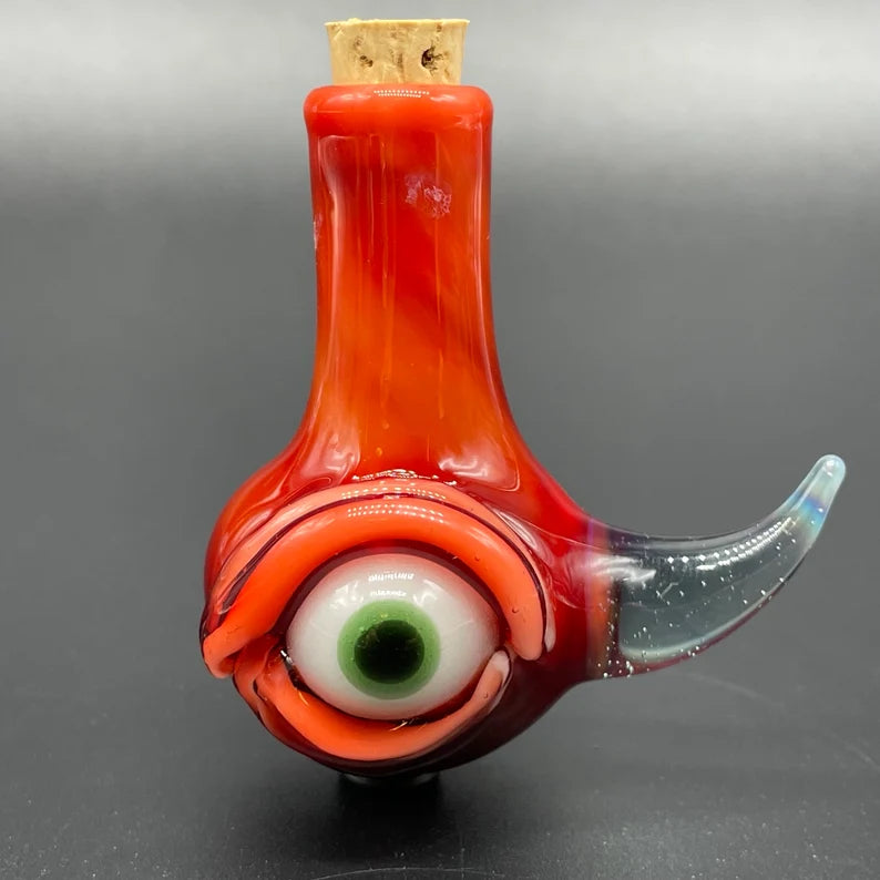 Red over white cyclops potion bottle