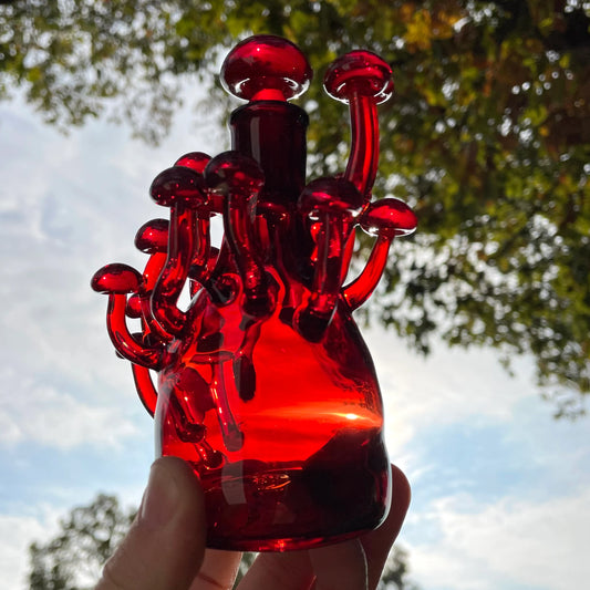 Red mushroom decanter