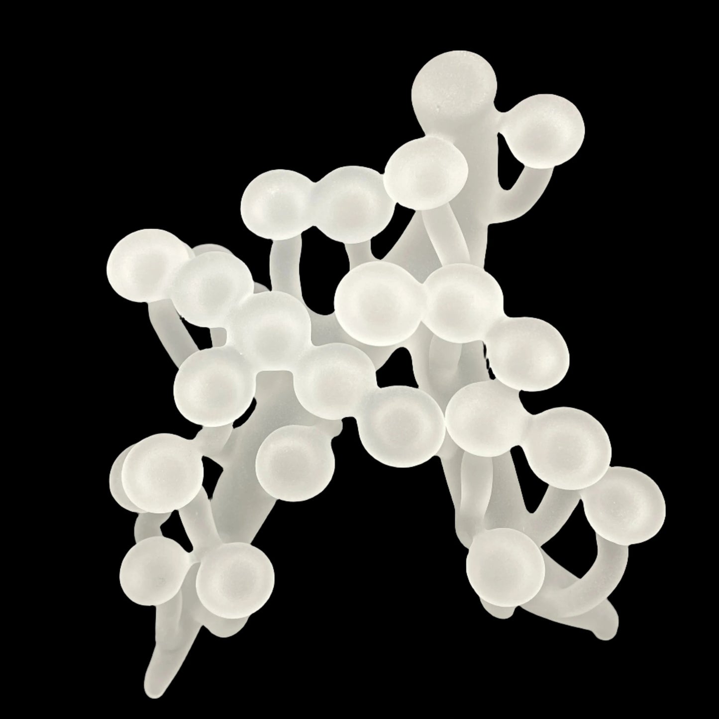 Glass mushroom sculpture