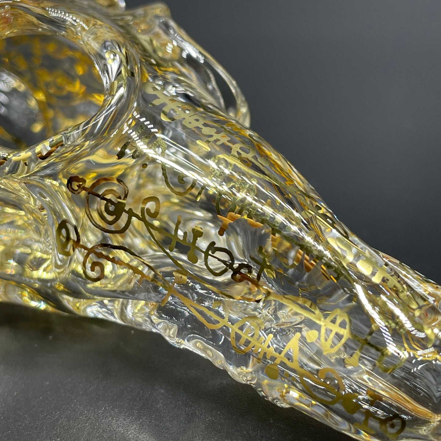 Mystical Gold rune skull