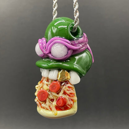 Glass Donatello ninja turtle pendant