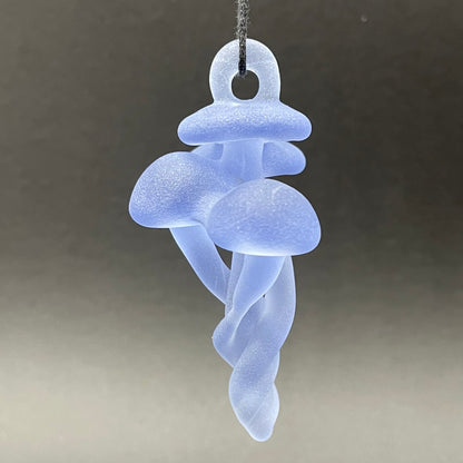 Blacklight mushroom pendant