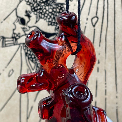 Anatomical cyclops heart pendant