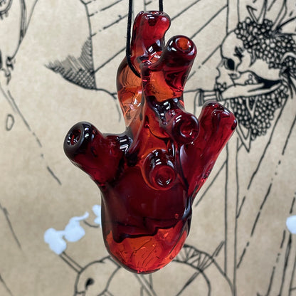 Anatomical cyclops heart pendant