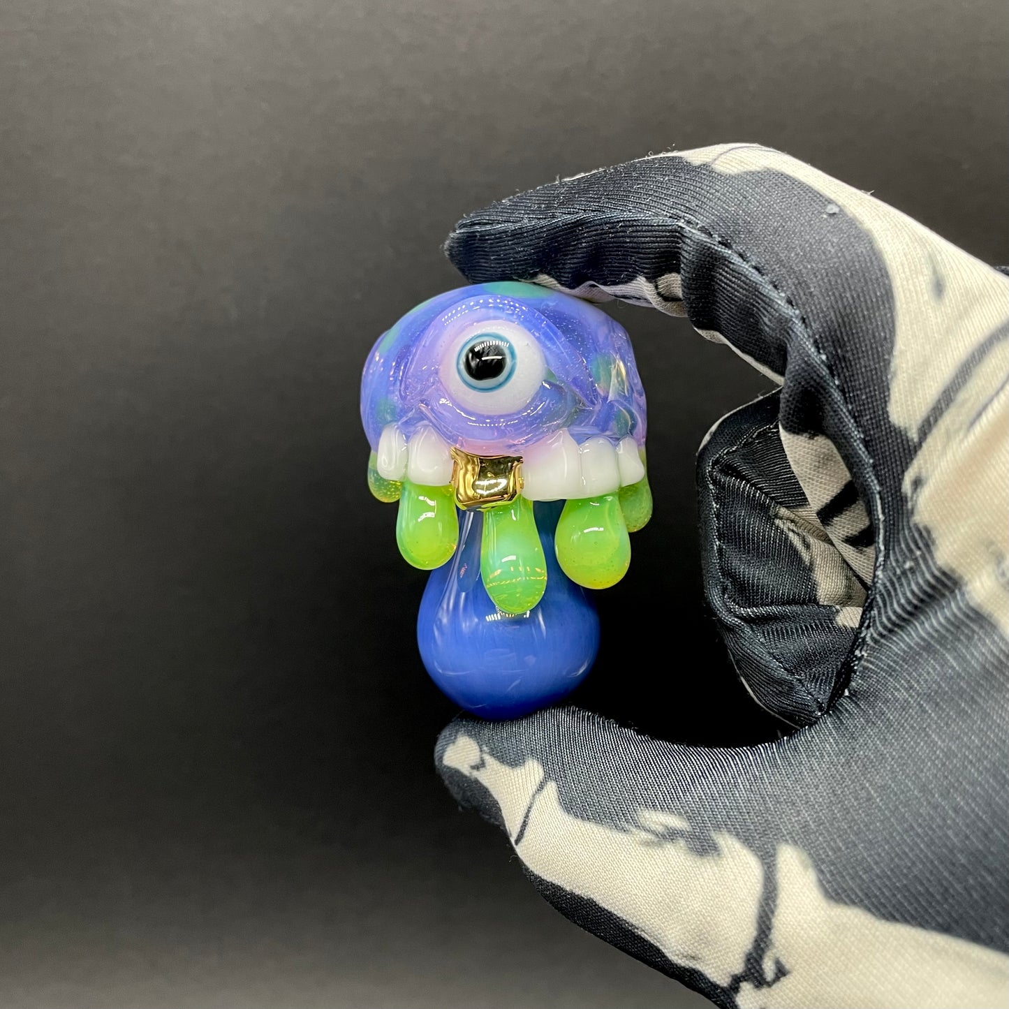 About last night glass mushroom pendant