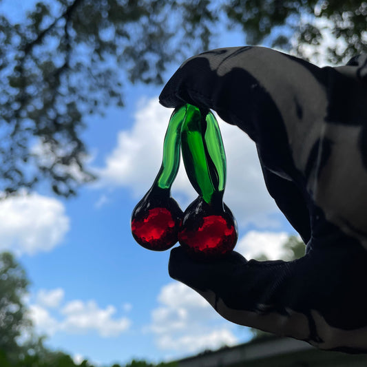 Transparent cherry pendant