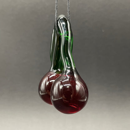 Transparent cherry pendant