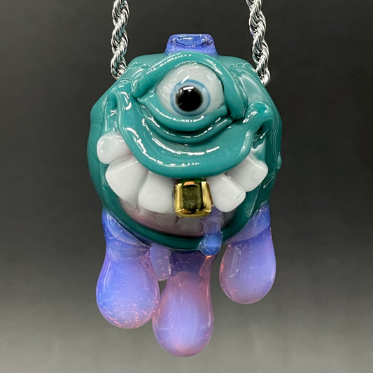 Dripping with sarcasm glass pendant