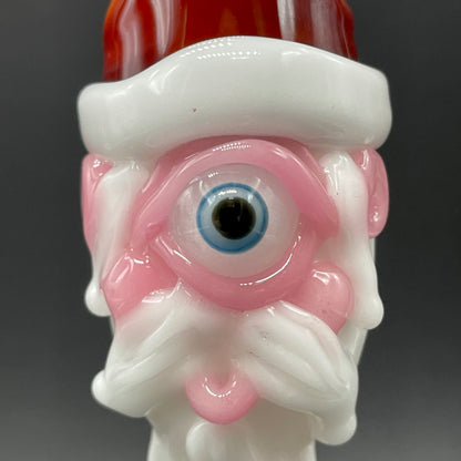 Cyclops Santa glass pendant