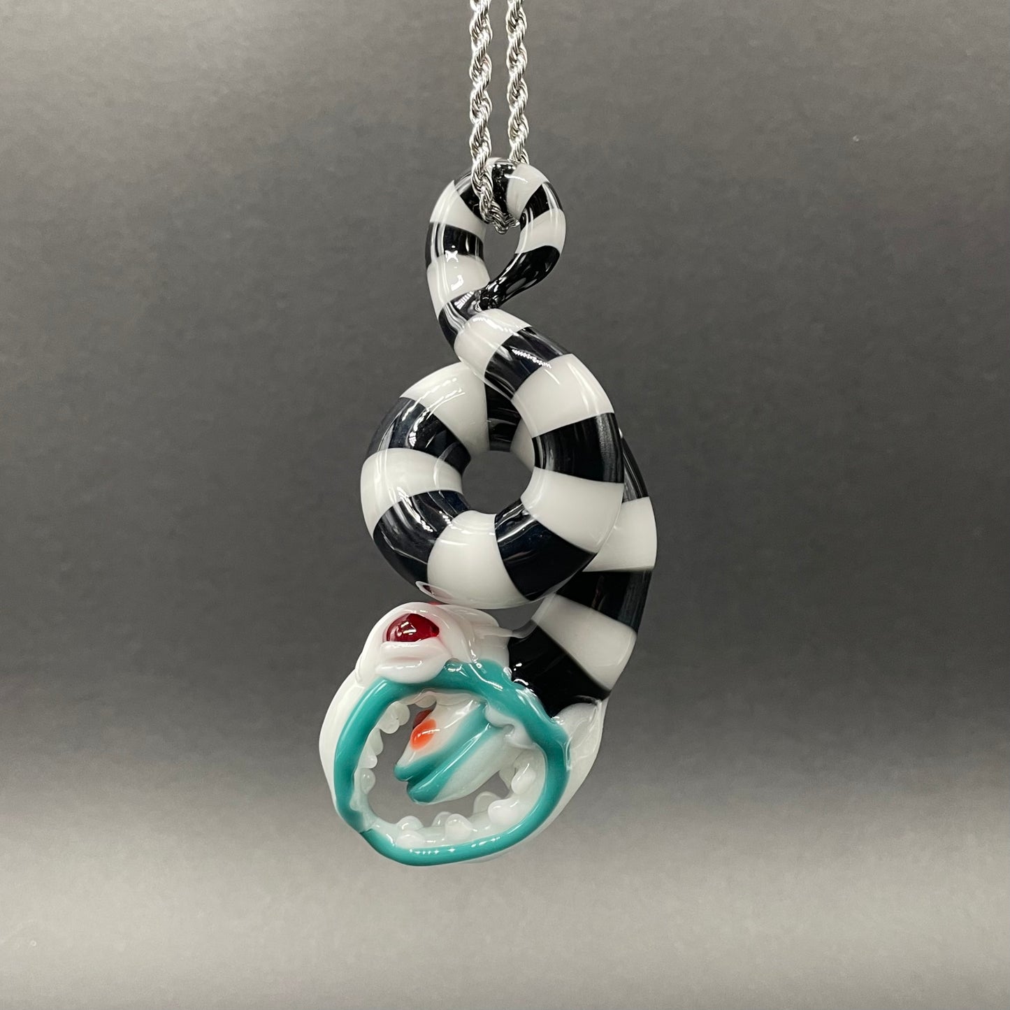 Beetlejuice Inspired solid glass Sandworm  Sculpture