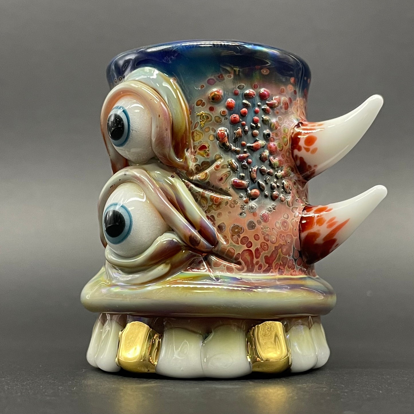 chompers shot glass with a mouth full of teeth