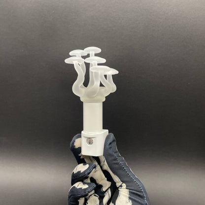 Mushroom, frosted clear glass led night light.