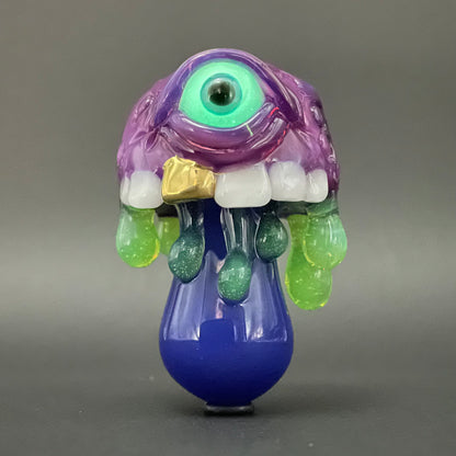 Hand-blown About last night glass mushroom pendant - Leviathan Glass original