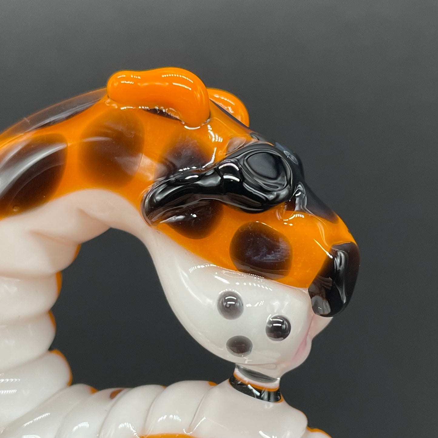 Slithering Chester Cheetah glass pendant