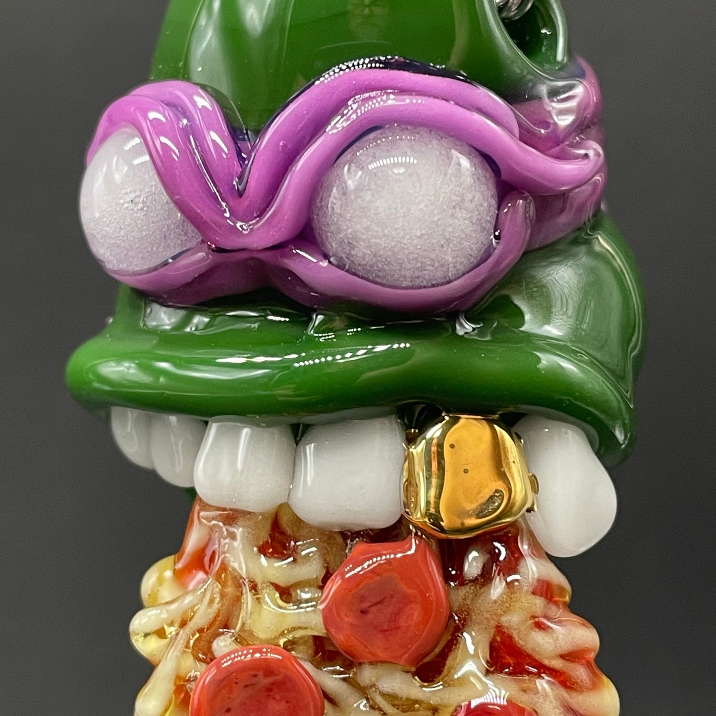 Glass Donatello ninja turtle pendant