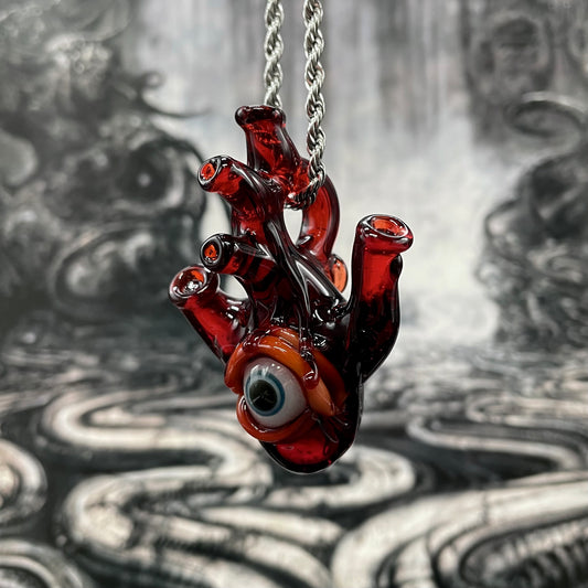 Anatomical cyclops heart pendant