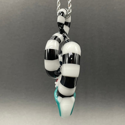 Beetlejuice Inspired solid glass Sandworm  Sculpture