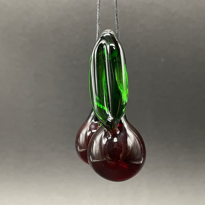 Transparent cherry pendant