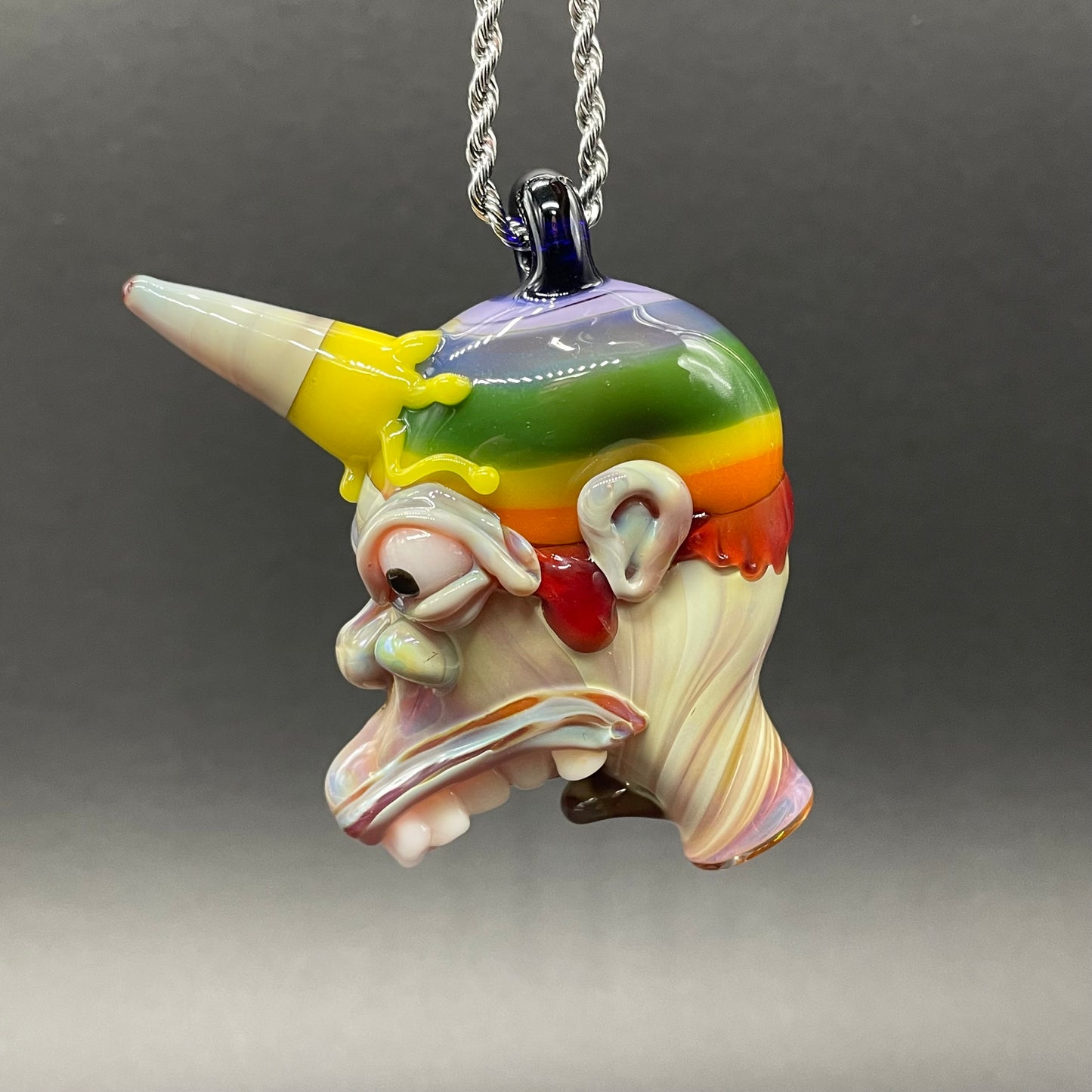 Ice cream kid glass pendant