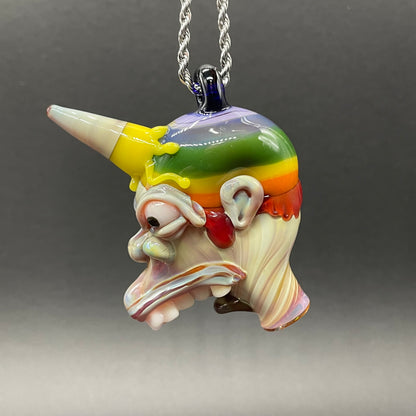 Ice cream kid glass pendant