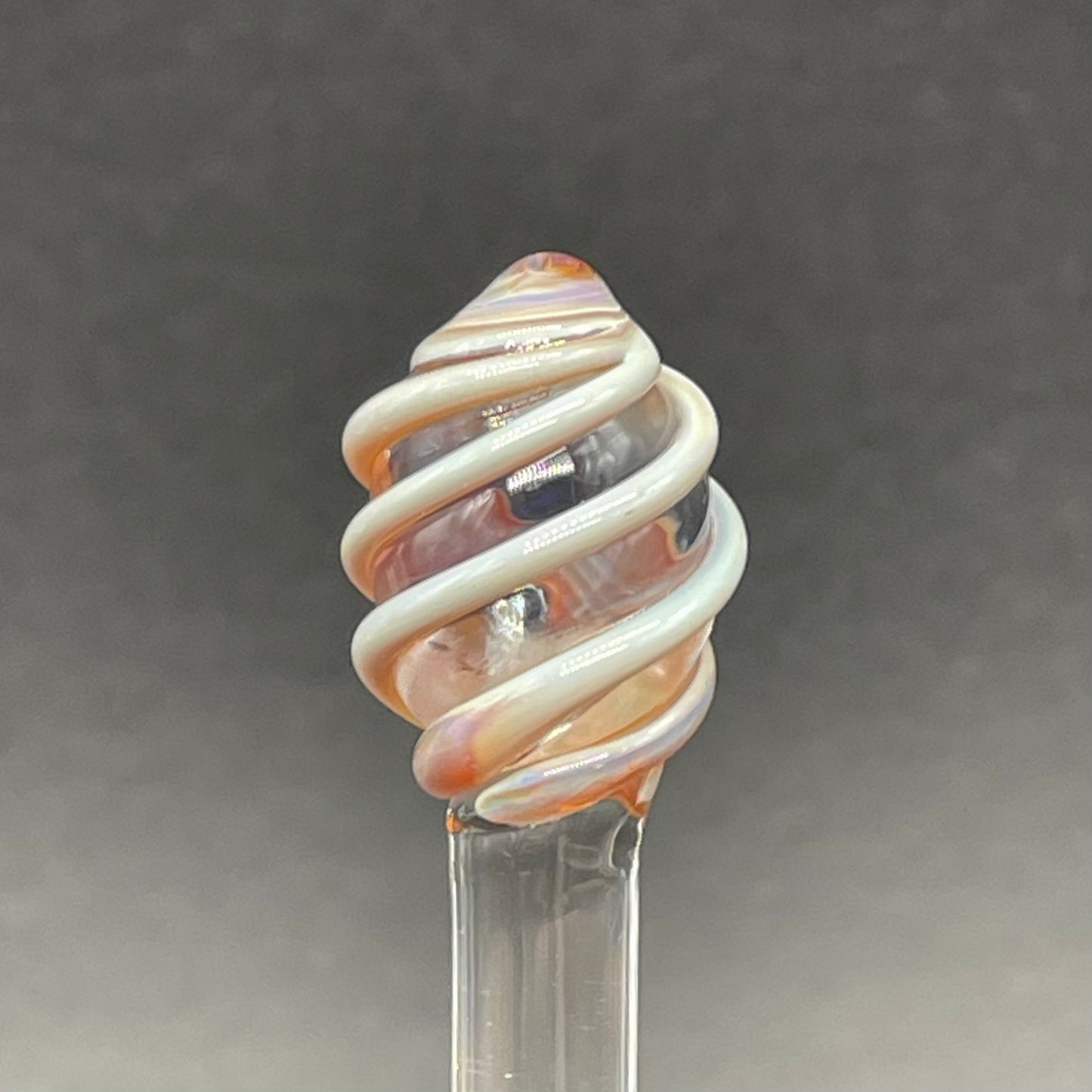 Small glass Bee Honey Dipper