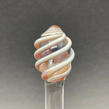 Small glass Bee Honey Dipper