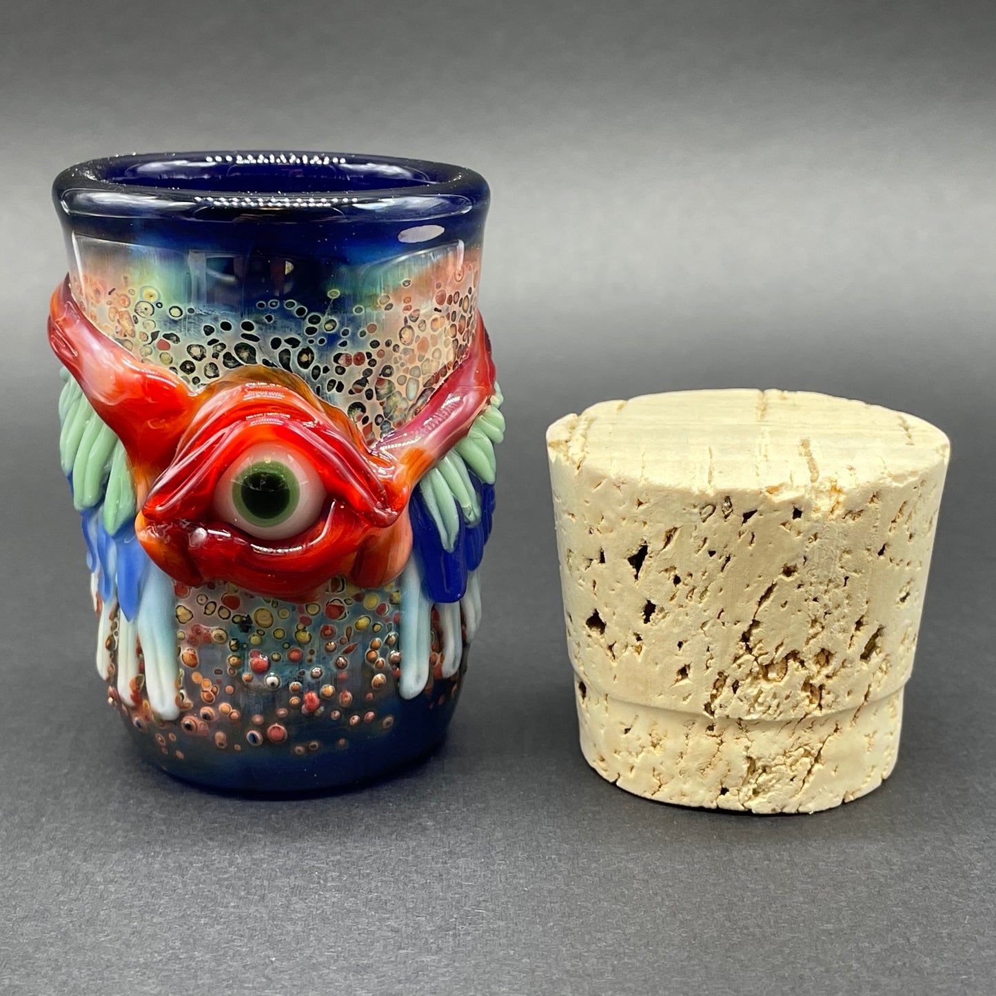 Winged phoenix cork jar