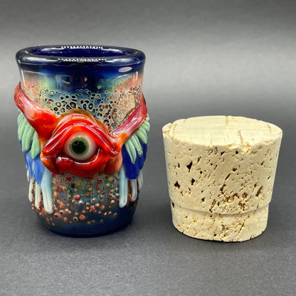 Winged phoenix cork jar