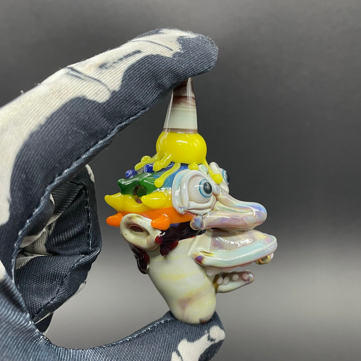 Ice cream kid glass pendant