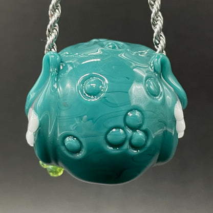 Grinning like a fool glass pendant