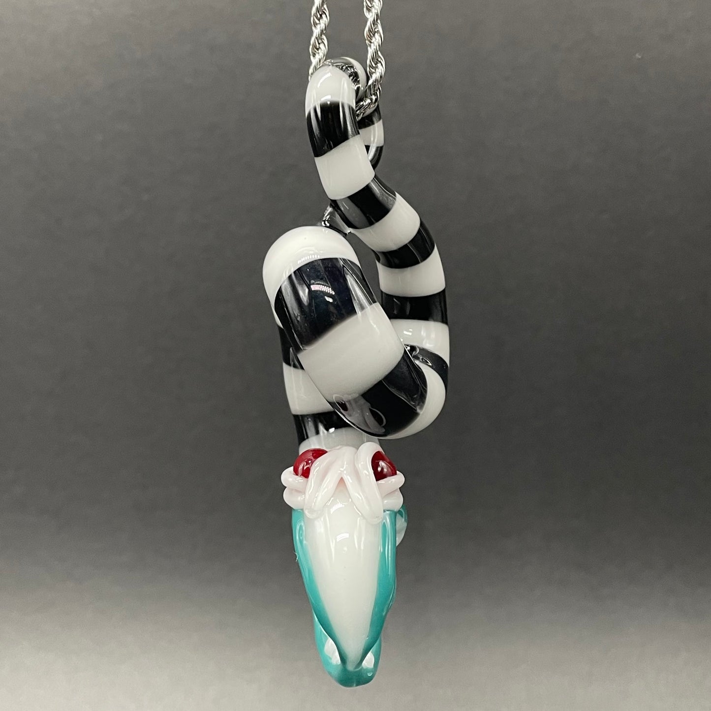 Beetlejuice Inspired solid glass Sandworm  Sculpture