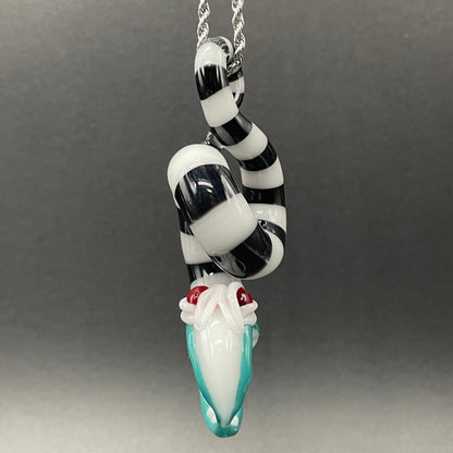 Beetlejuice Inspired solid glass Sandworm  Sculpture