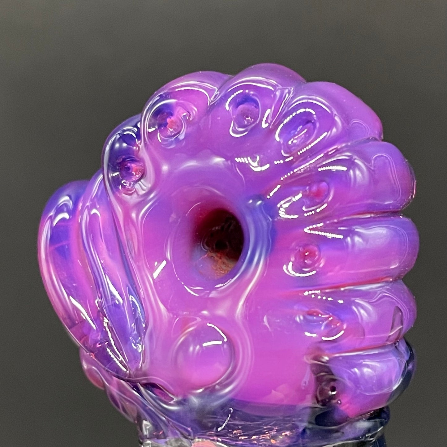 Hand-blown Royal jelly dichroic cyclops pendant - Leviathan Glass original