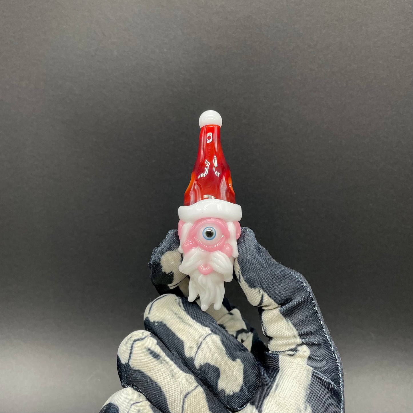 Cyclops Santa glass pendant