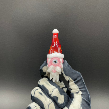 Cyclops Santa glass pendant