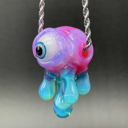 Drippy cyclops glass pendant