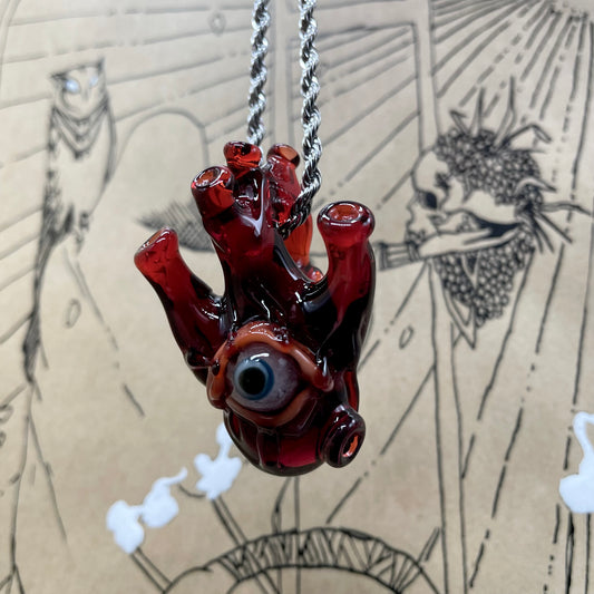 Anatomical cyclops heart pendant