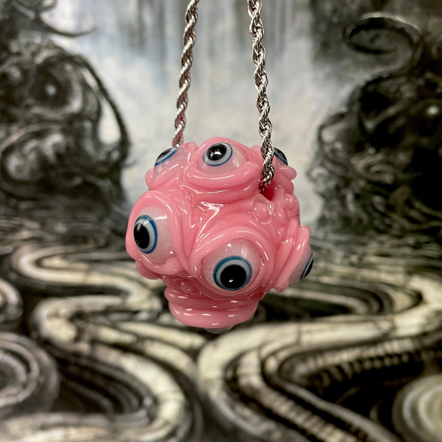 Pink Argus pendant