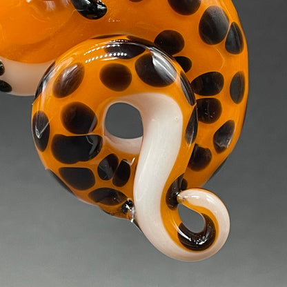 Slithering Chester Cheetah glass pendant